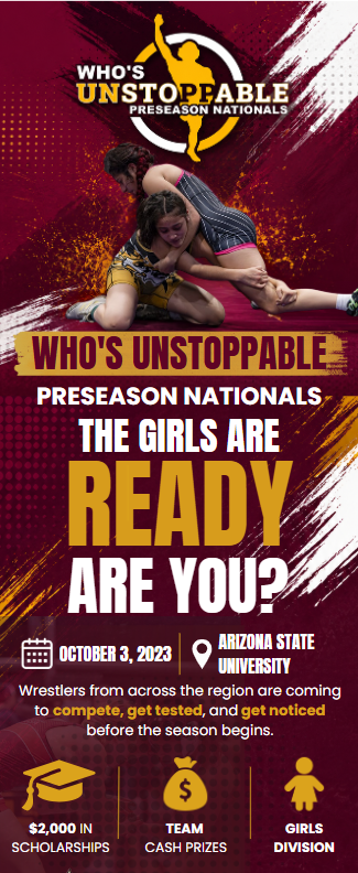 Girls wrestling at Who’s Unstoppable Preseason Nationals at Arizona State University