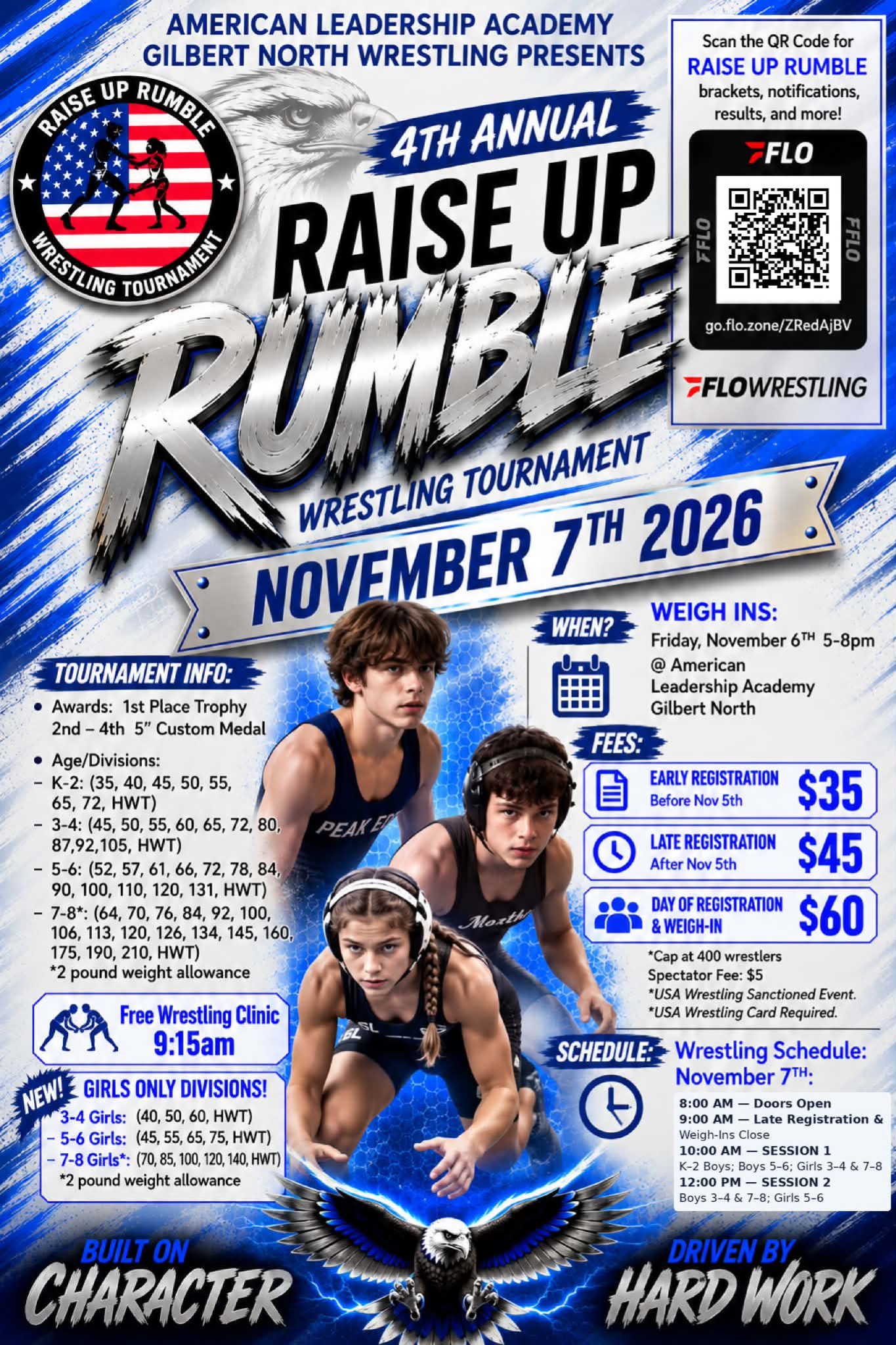 4th Annual Raise Up Rumble Wrestling Tournament November 7, 2026