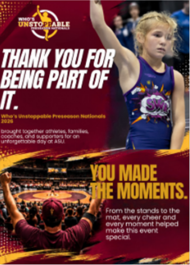 Who’s Unstoppable Preseason Nationals 2026 thank-you message